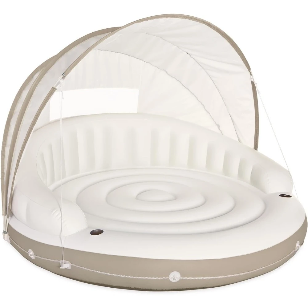 Outdoor Furniture Lounge - Canopy Island aufblasbarer Poolschwimmer: bequeme Lounge-Oberfläche,