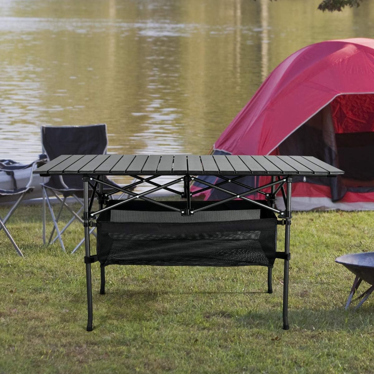 Outdoor Furniture Europe - Klappbarer tragbarer Campingtisch aus Aluminium, leichter