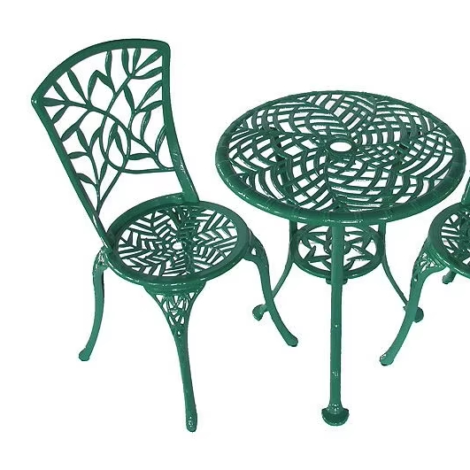 Bistro Table Set - Langlebiges 3-teiliges Outdoor-Ess-Set aus Aluminiumguss, Rostfreier