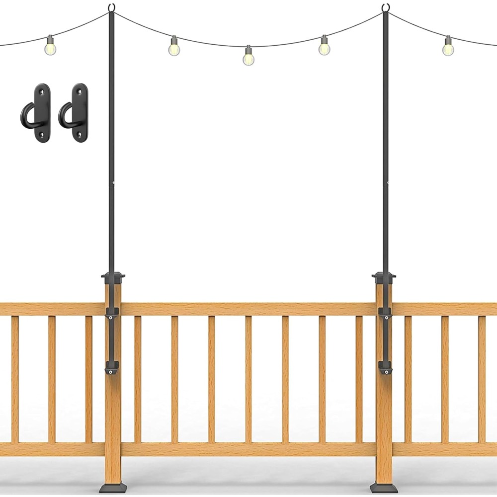 Outdoor Furniture In - 2er-Pack Lichterkettenstangen – 1,8 m lange