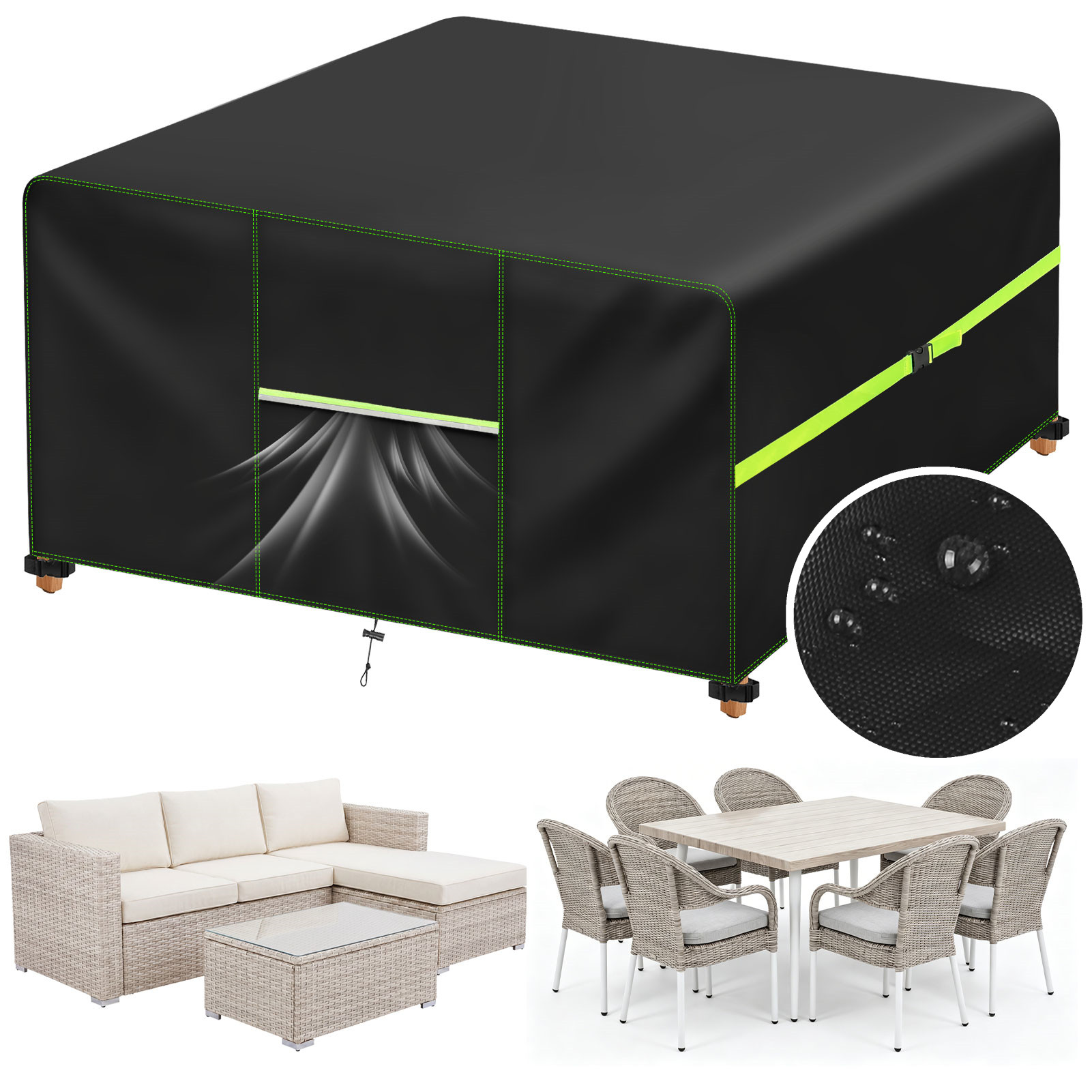 Outdoor Furniture Manufacturer - Gartenmöbel-Abdeckung mit Lüftungsöffnung, wasserdicht, für Terrasse,