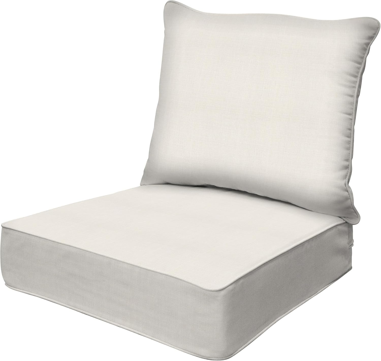 Outdoor Furniture In - Gartenmöbel, einfarbig in Knochenfarbe, strukturiertes, tiefes