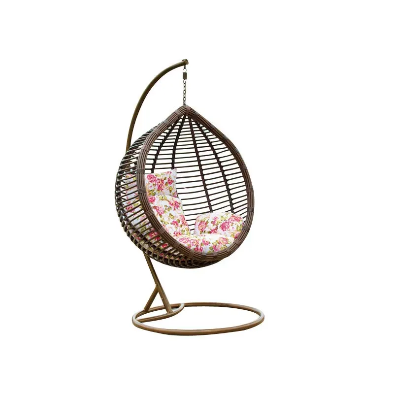 Hanging Egg Chair - Moderne Outdoor-Möbel Eiförmiger Hängesessel mit Ständer