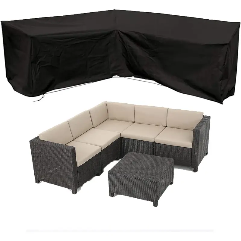 Outdoor Furniture L Shape - Anti-UV L-förmige Outdoor-Sofa-Abdeckung Wasserdicht Winddicht Langlebiger