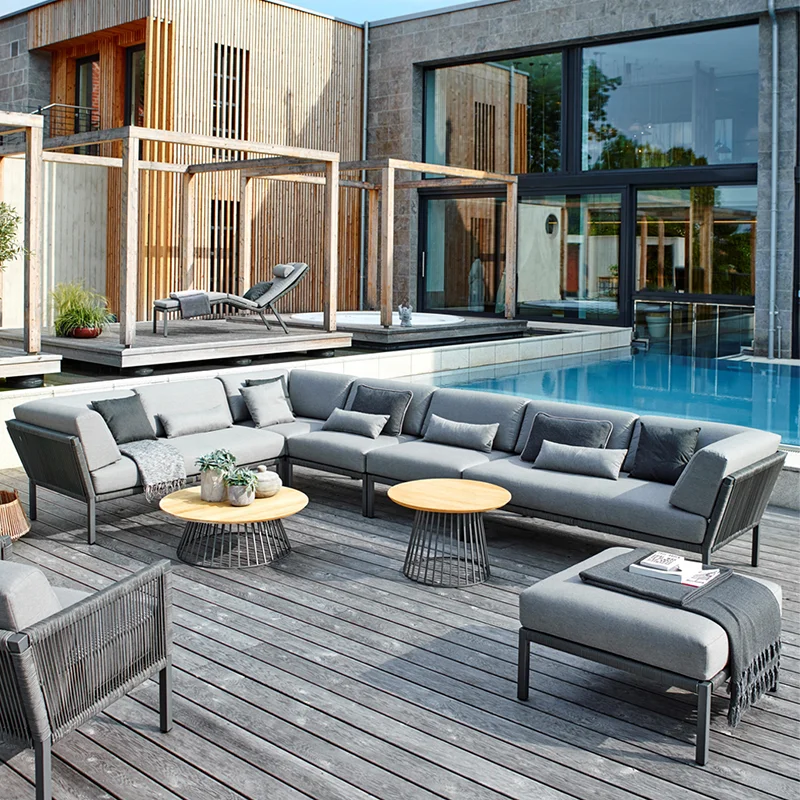 Outdoor Furniture L Shape - Z Neue L-förmige Garten-Ecklounge Couch Möbel