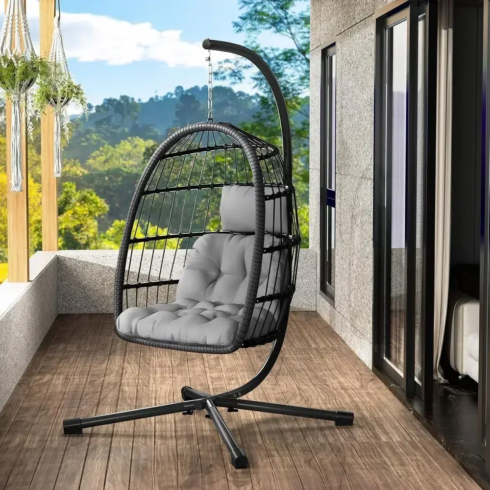 Hanging Egg Chair - Hängesessel aus Korbgeflecht für den Außenbereich