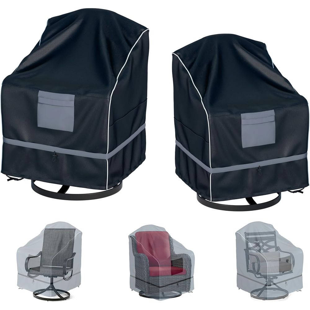 Outdoor Furniture In - Outdoor-Schaukelstuhl-Abdeckung, wasserdichte, strapazierfähige Abdeckungen für Gartenmöbel,