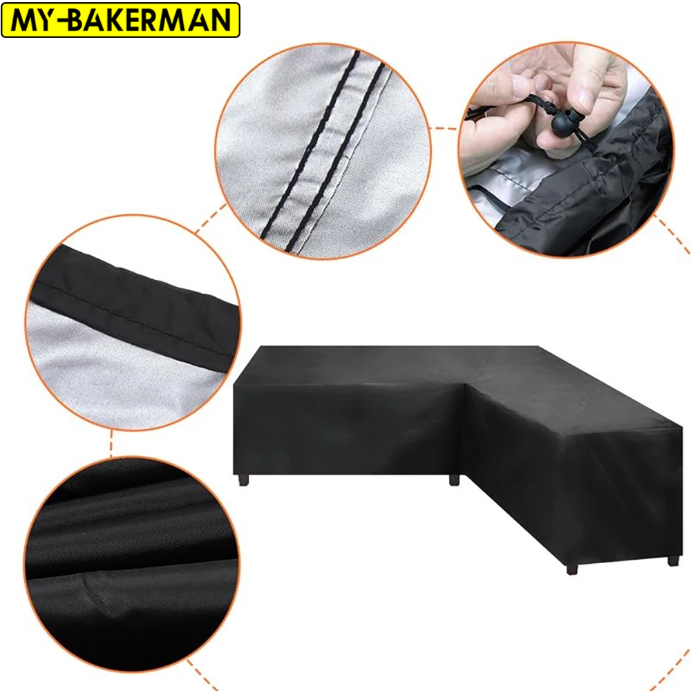 Outdoor Furniture L Shape - Wasserdichte Ecke Sofa L Form Abdeckung