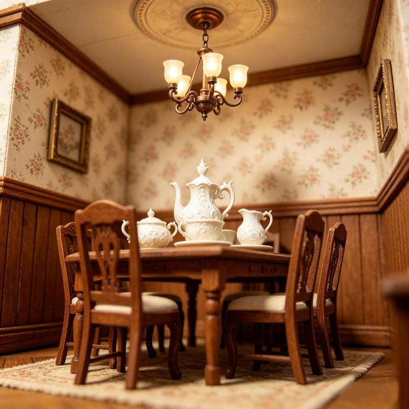 Bistro Table Set - Neuer Verkaufsschlager: Stilvolles Miniatur-Puppenhaus-Teekannen- und Tassenset