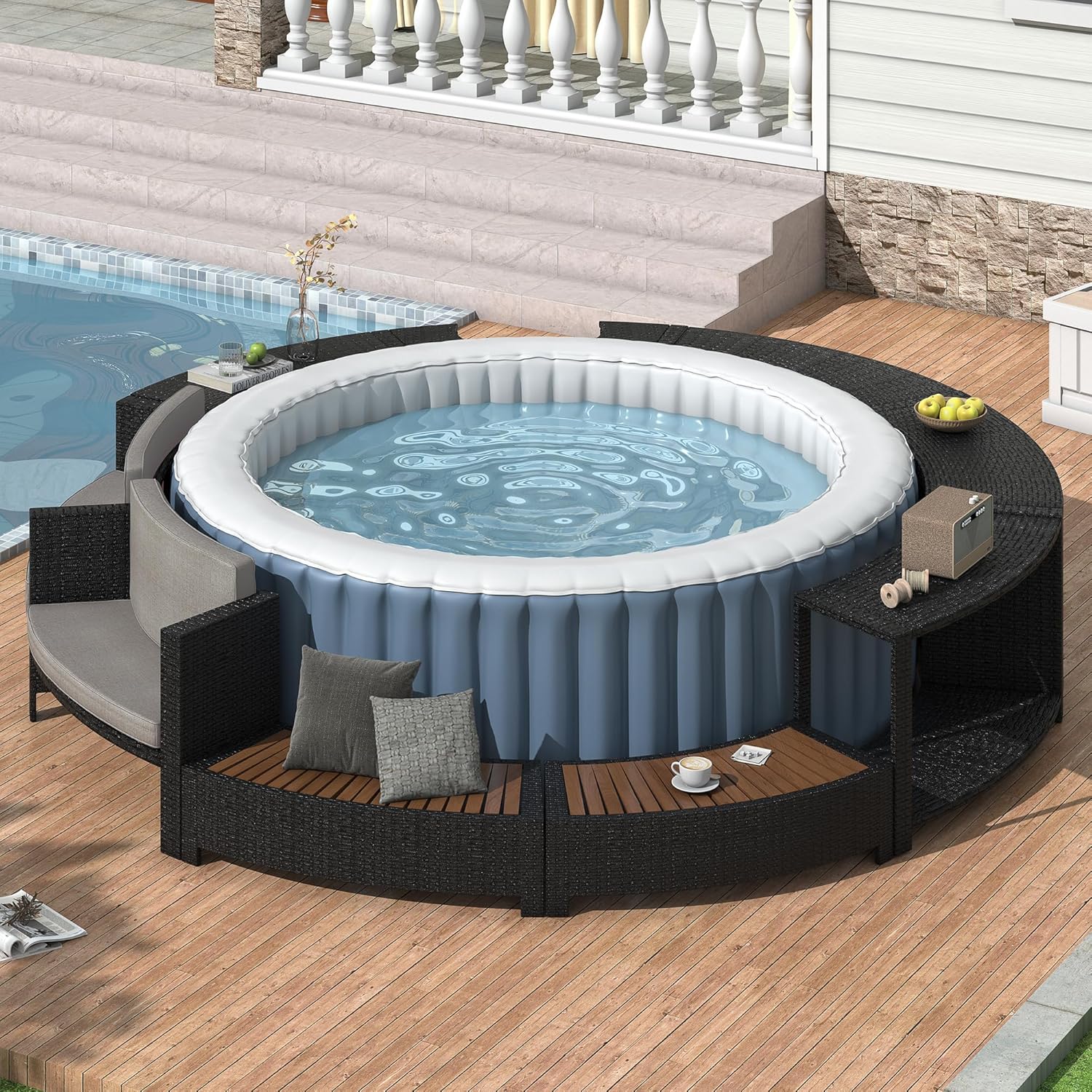 Rattan-Gartenmöbel-Set mit Sta – Outdoor Furniture With Storage For Cushions Bewertung und Preis