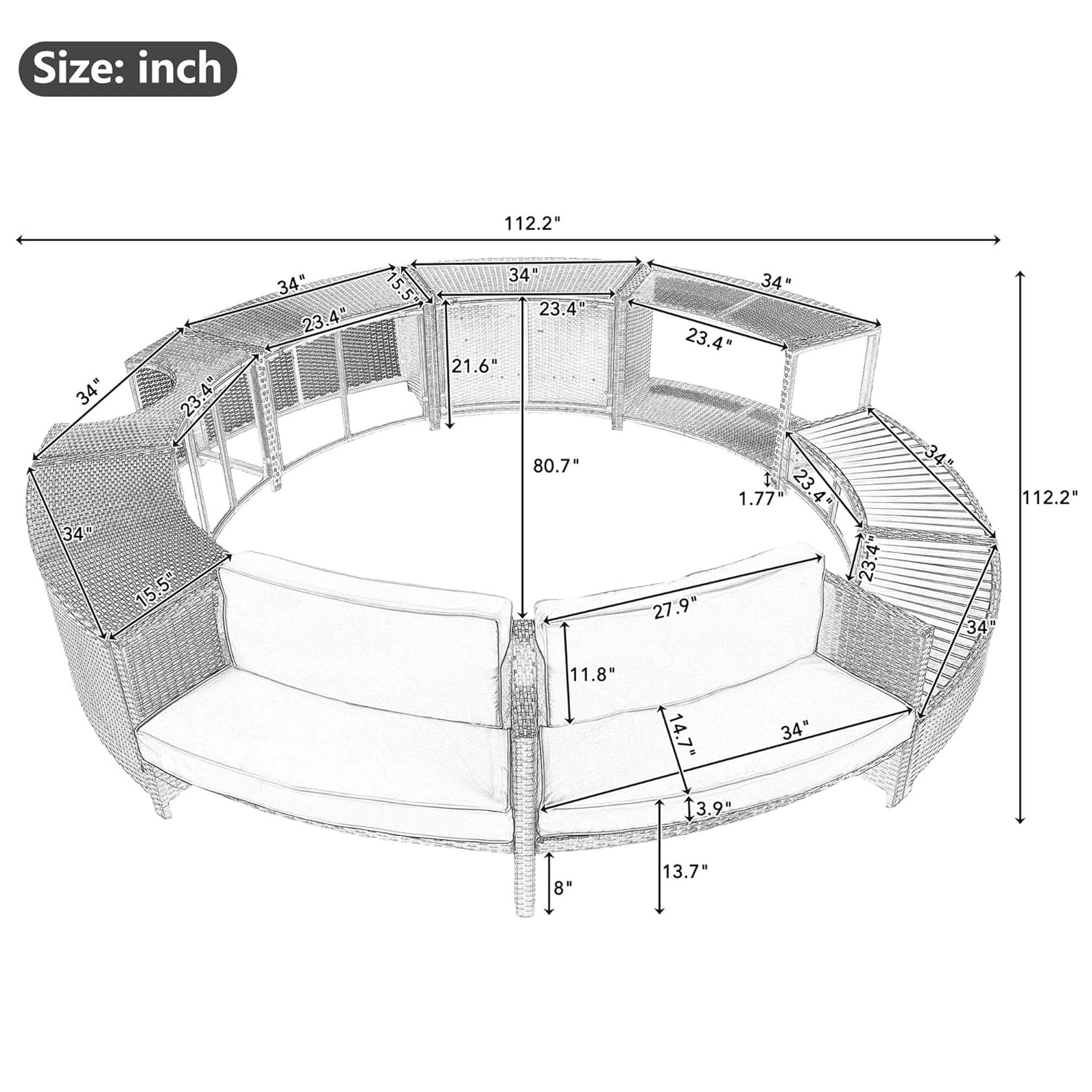 Rattan-Gartenmöbel-Set mit Sta – Outdoor Furniture With Storage For Cushions Bewertung und Preis