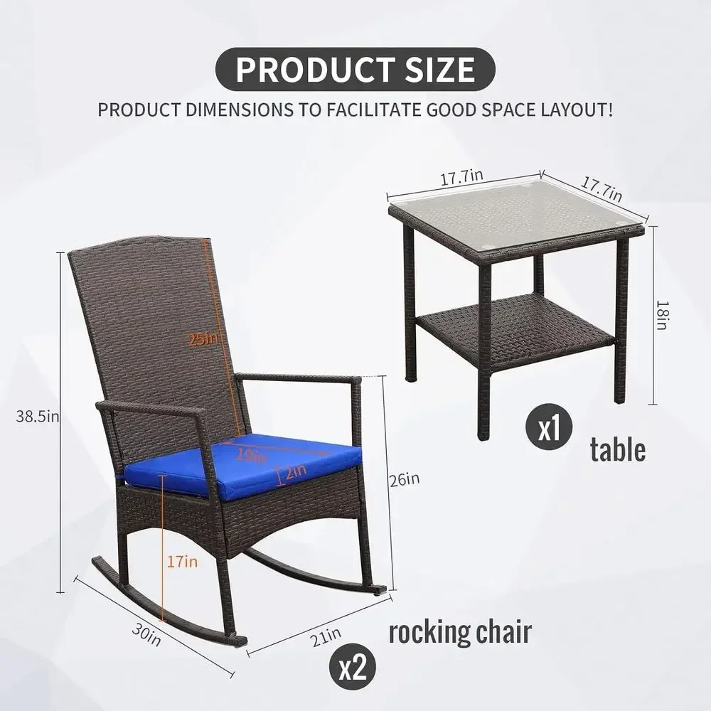 Outdoor PE-Rattan-Schaukelstuh – Bistro Table Set Bewertung und Preis