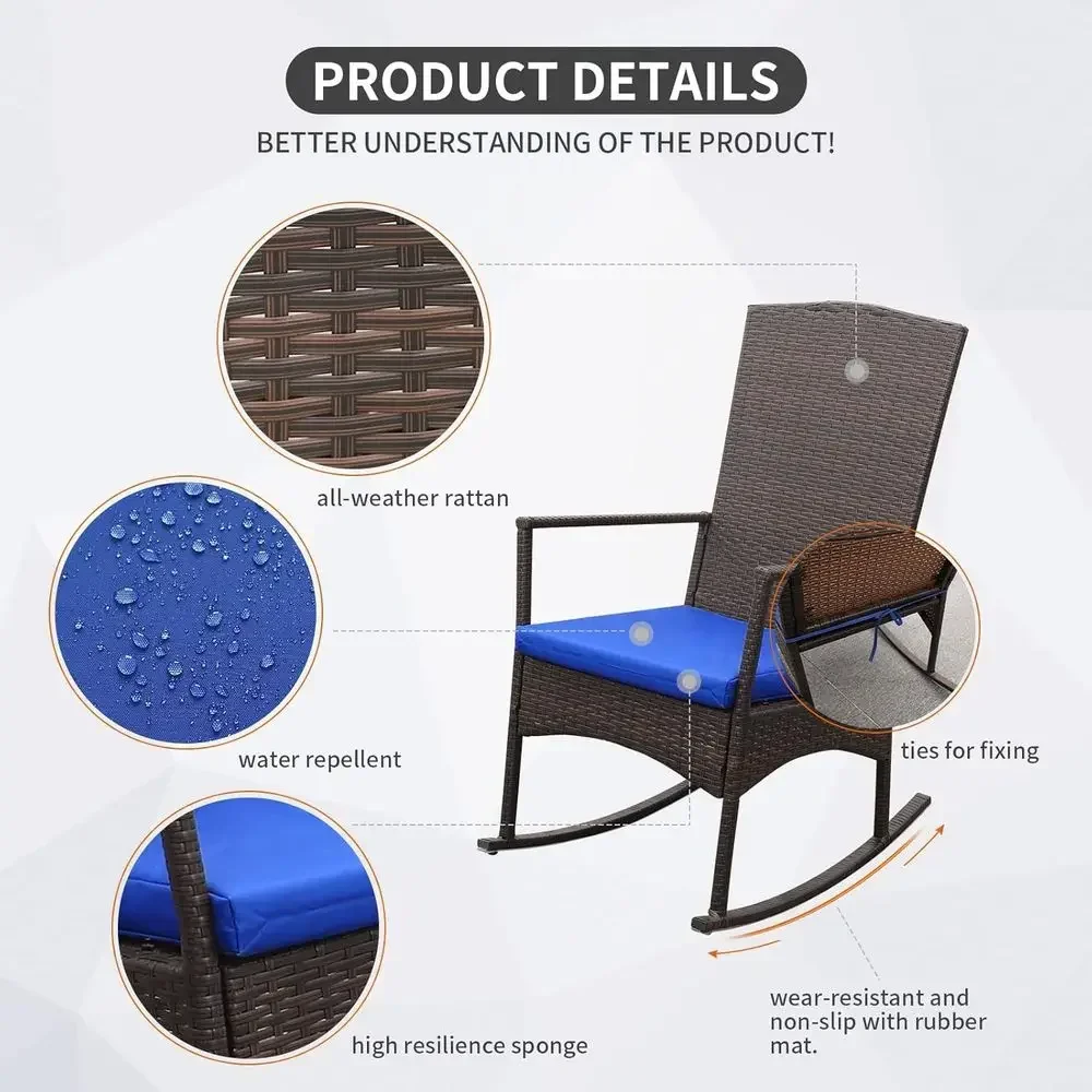 Outdoor PE-Rattan-Schaukelstuh – Bistro Table Set Bewertung und Preis