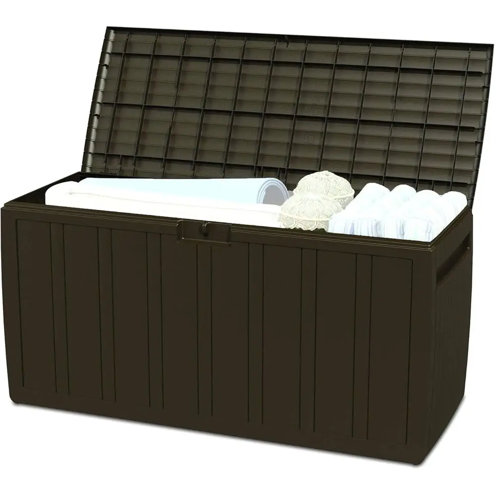71-Gallonen Brauner Outdoor-Au – Outdoor Furniture With Storage For Cushions Bewertung und Preis