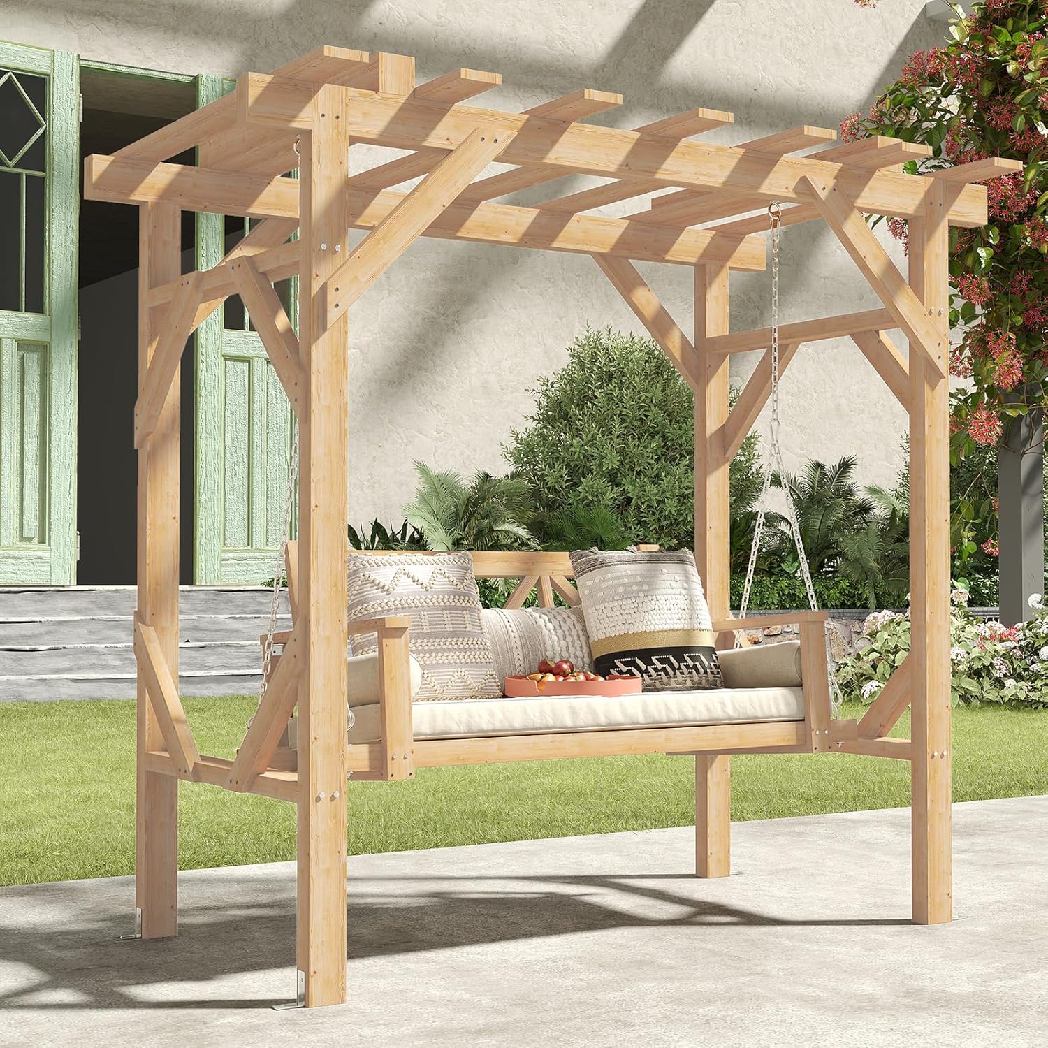 Zedernholz-Pergola-Schaukelban – Hanging Egg Chair Bewertung und Preis