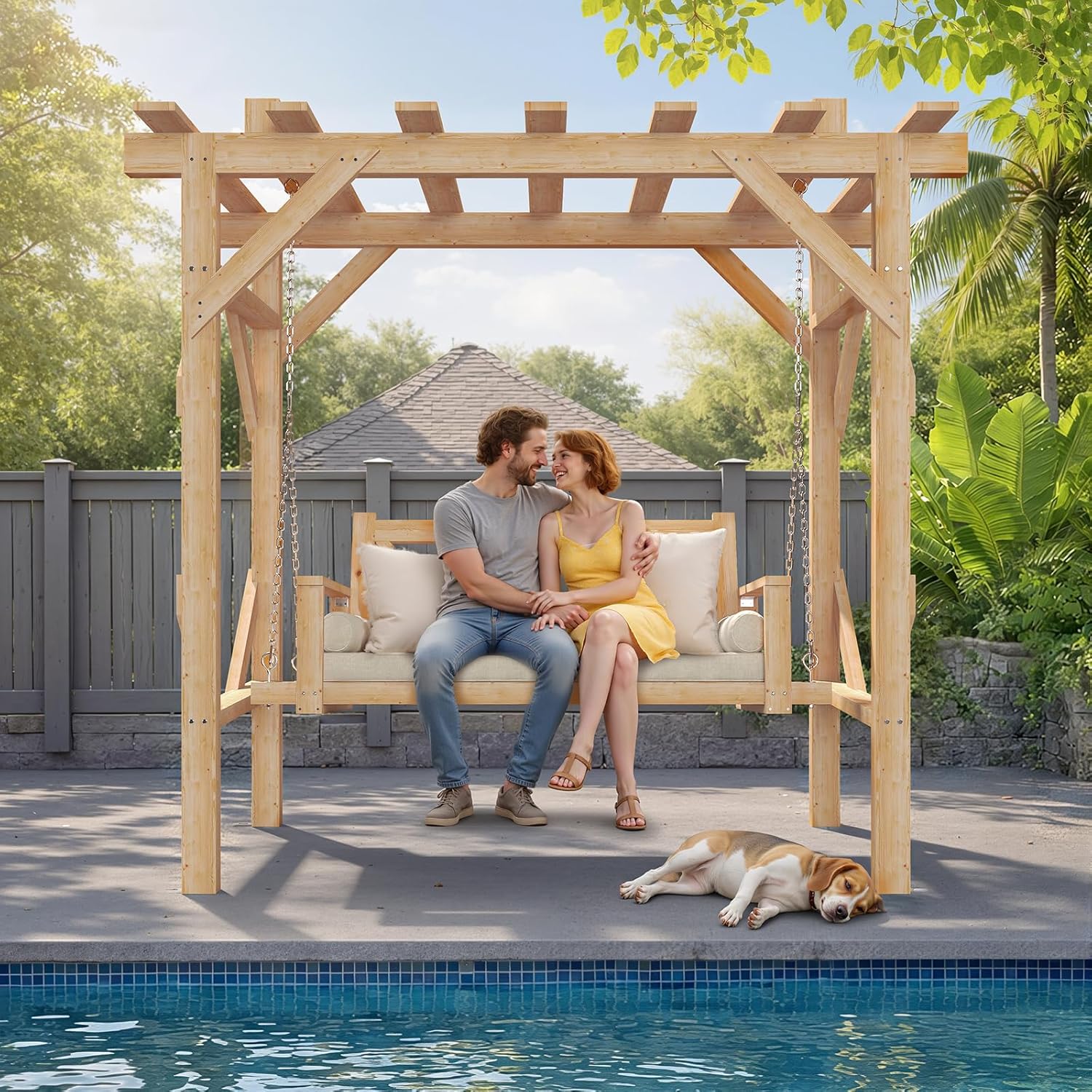 Zedernholz-Pergola-Schaukelban – Hanging Egg Chair Bewertung und Preis