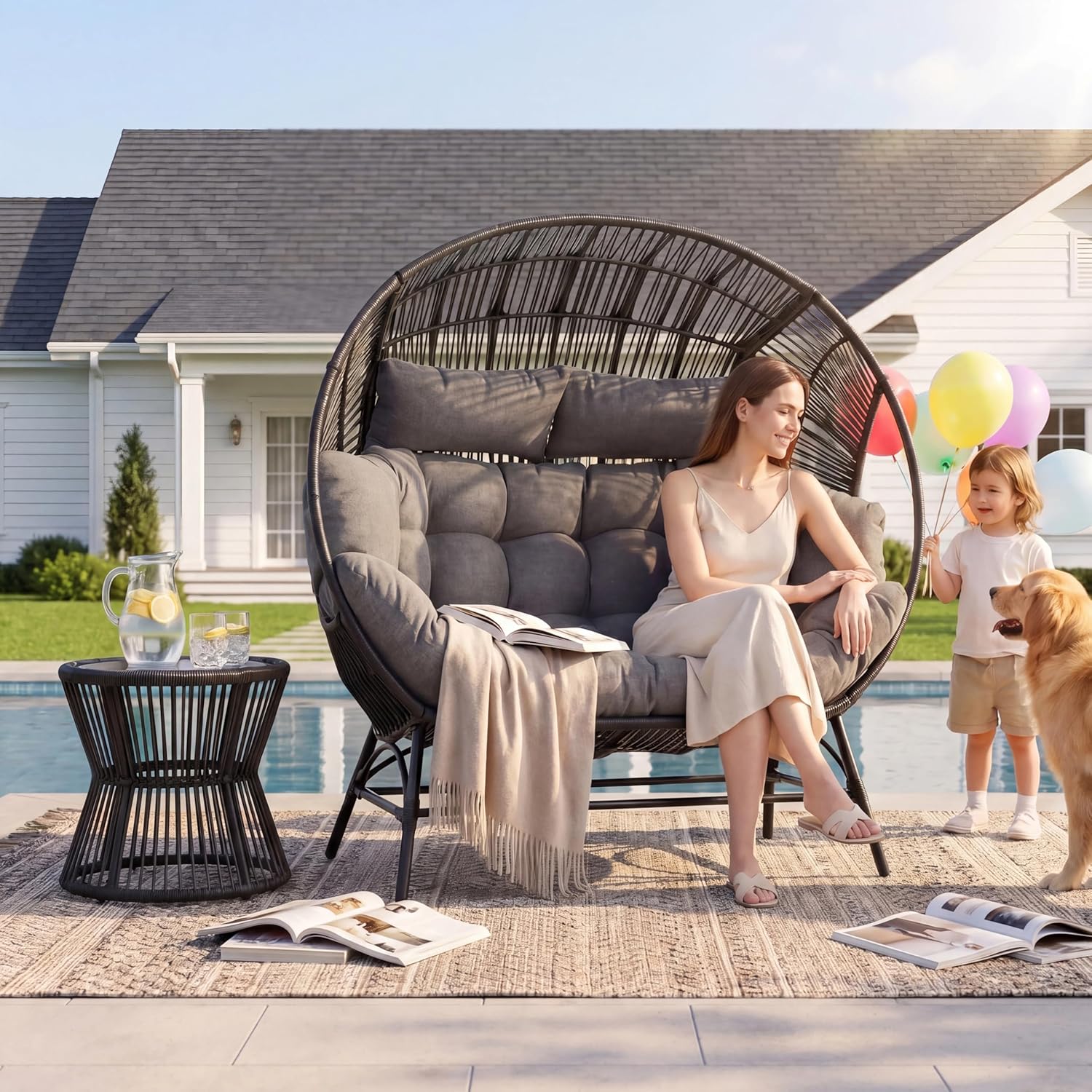 Outdoor Runder Eierstuhl mit A – Hanging Egg Chair Bewertung und Preis