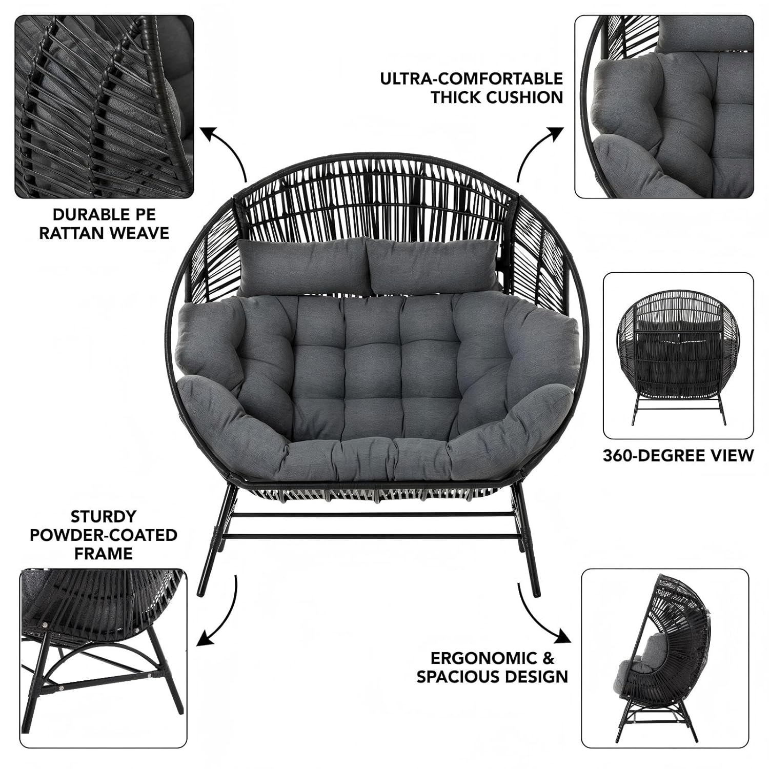 Outdoor Runder Eierstuhl mit A – Hanging Egg Chair Bewertung und Preis