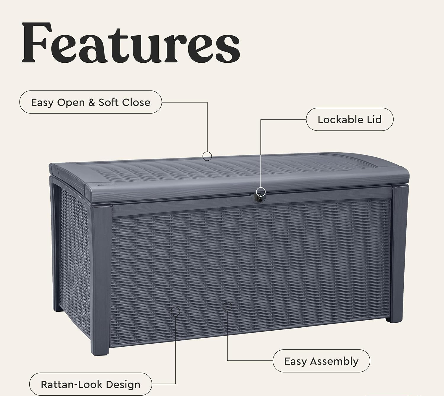 110 Gallonen Outdoor-Aufbewahr – Outdoor Furniture With Storage For Cushions Bewertung und Preis