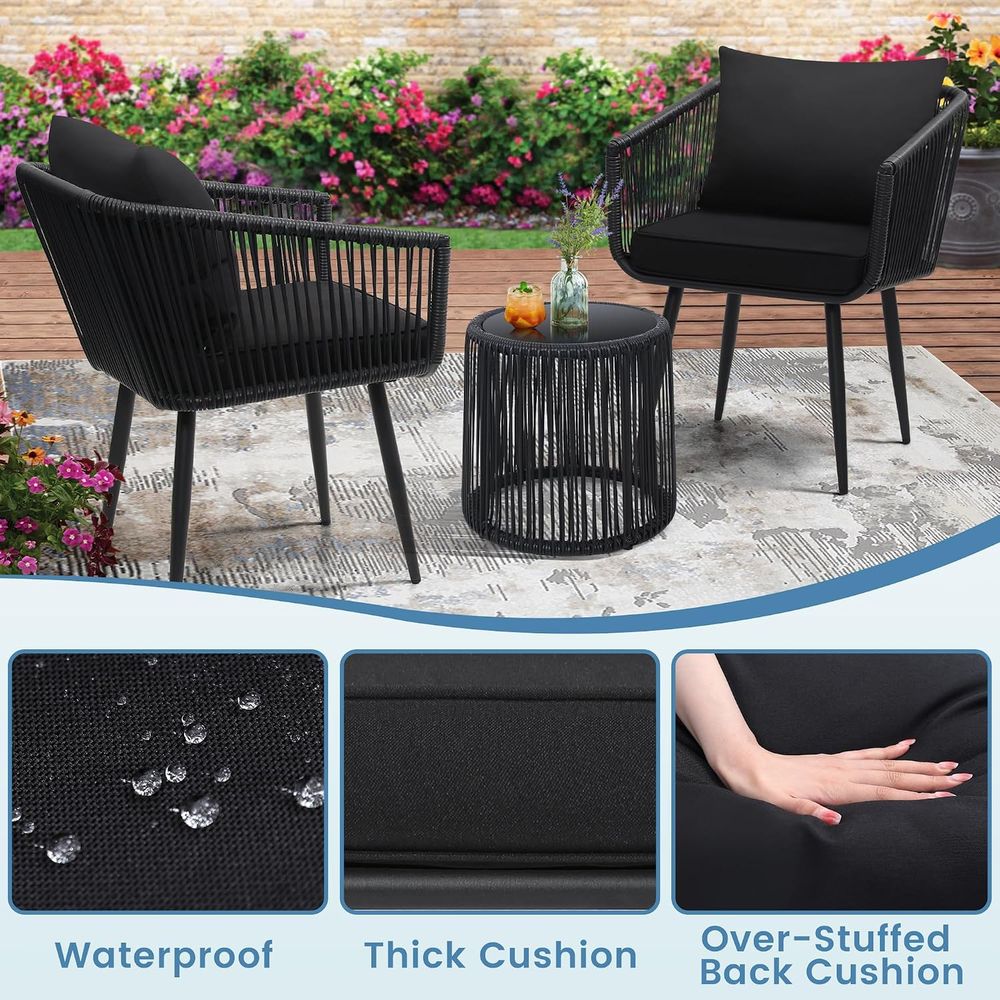 3-teiliges Terrassen-Bistro-Se – Bistro Table Set Bewertung und Preis