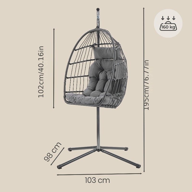 Hängesessel mit Ständer – Falt – Hanging Egg Chair Bewertung und Preis