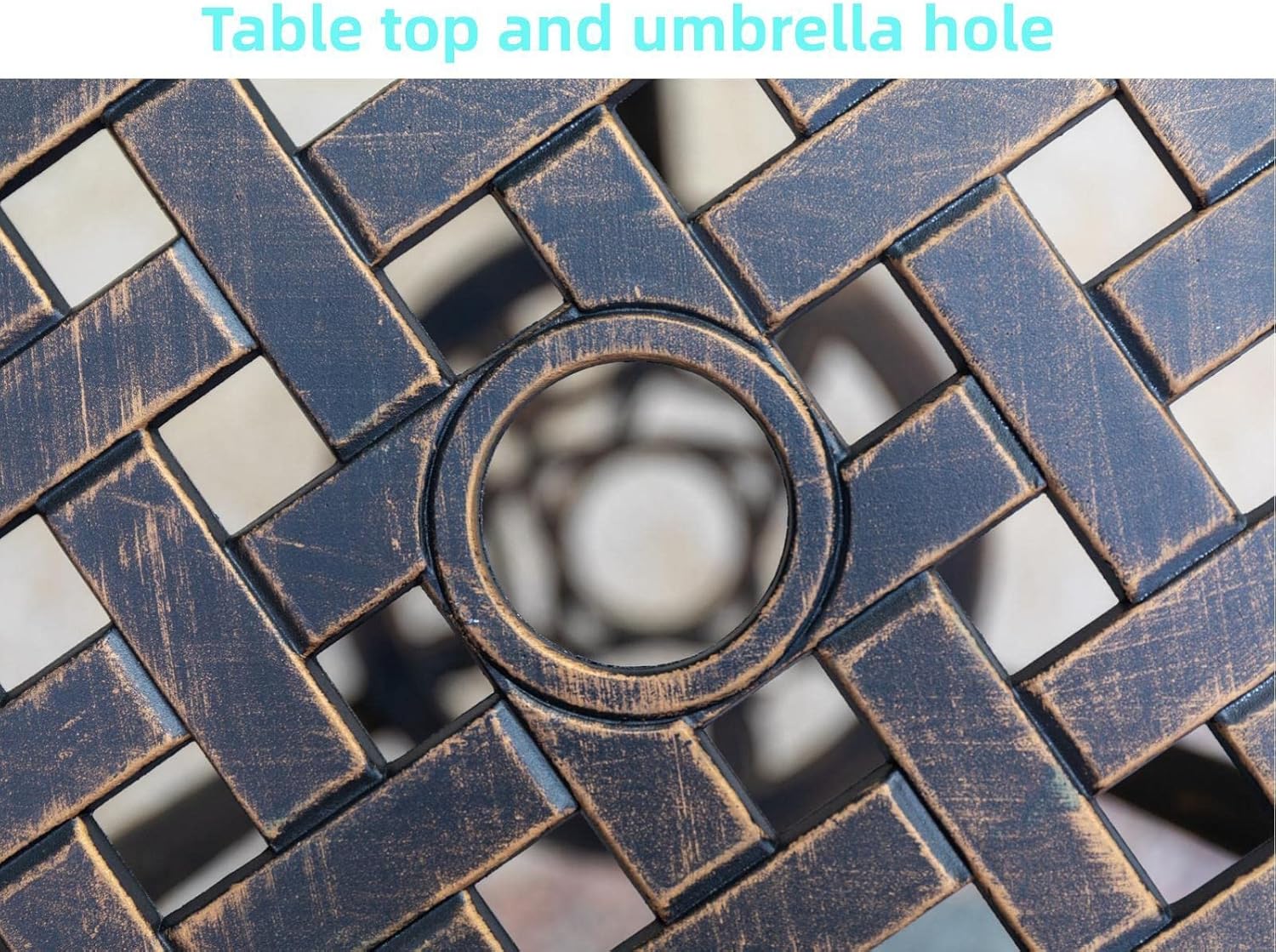 Bronzefarbenes, rostbeständige – Bistro Table Set Bewertung und Preis