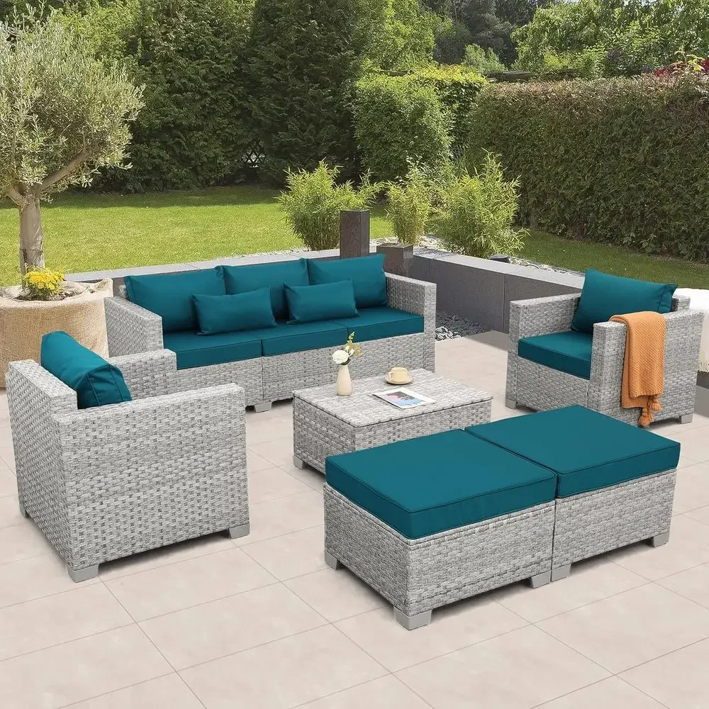 6-teiliges Outdoor-Gartenmöbel – Outdoor Furniture With Storage For Cushions Bewertung und Preis