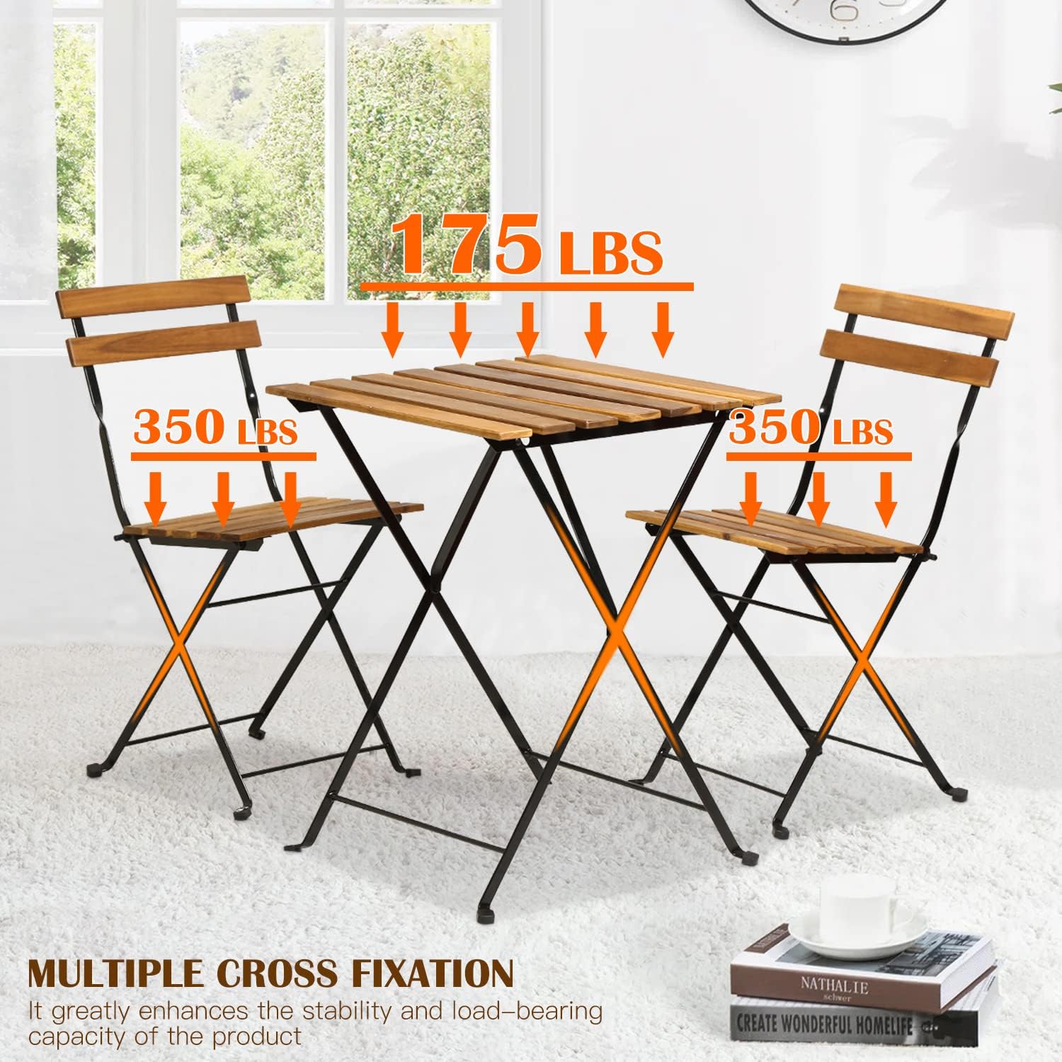 3-teiliges klappbares Bistro-S – Bistro Table Set Bewertung und Preis