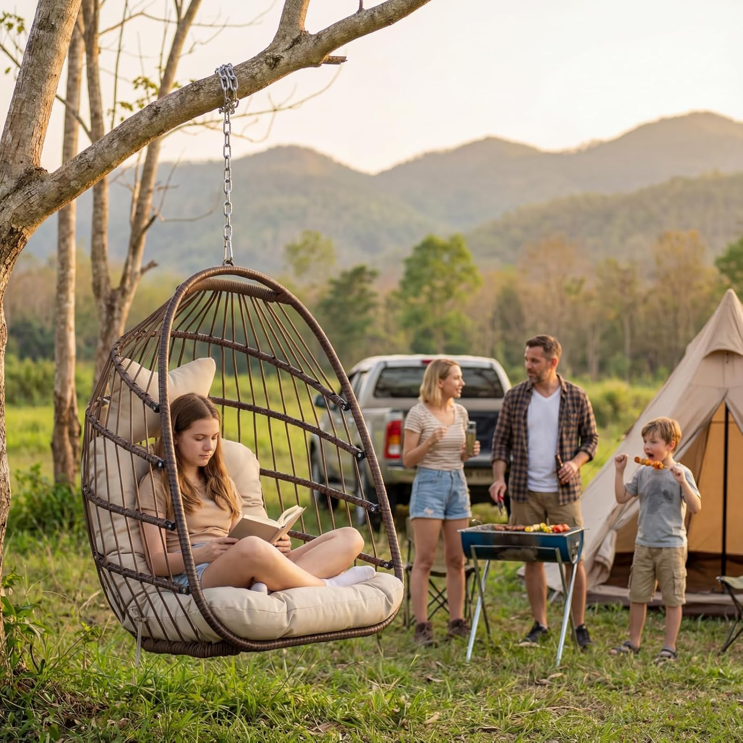 Hängesessel für den Außenberei – Hanging Egg Chair Bewertung und Preis