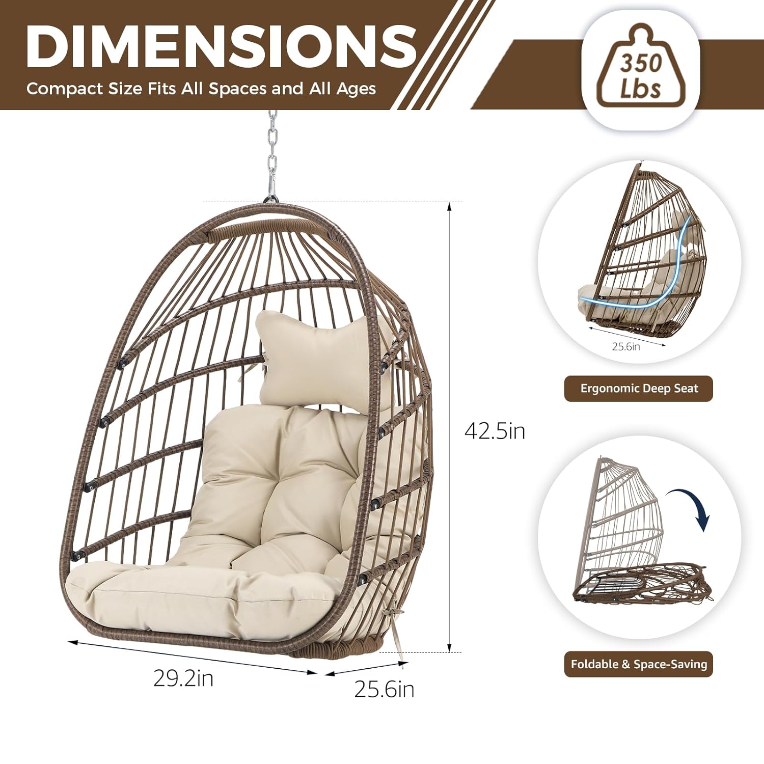 Hängesessel für den Außenberei – Hanging Egg Chair Bewertung und Preis