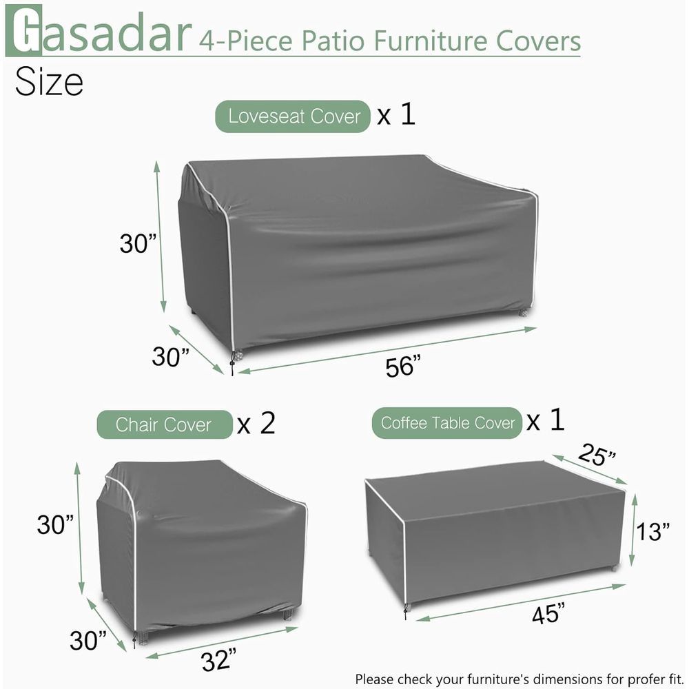 Gartenmöbel-Abdeckungen, 4-tei – Outdoor Furniture In Bewertung und Preis
