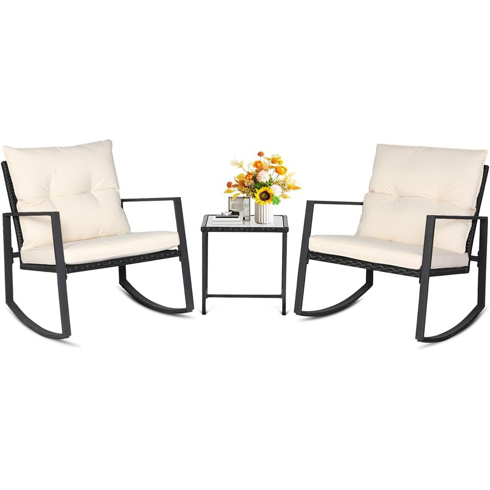 3-teiliges Outdoor-Schaukel-Bi – Bistro Table Set Bewertung und Preis