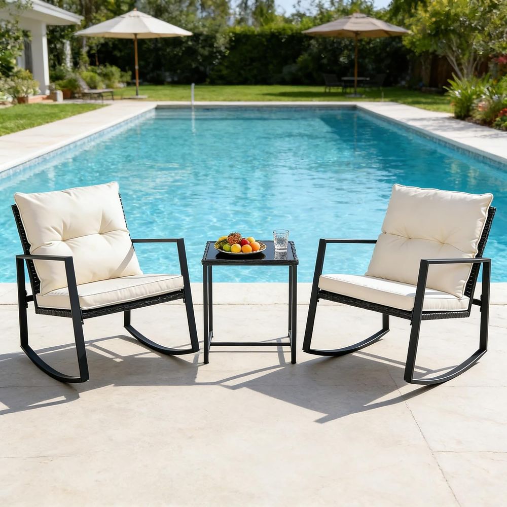 3-teiliges Outdoor-Schaukel-Bi – Bistro Table Set Bewertung und Preis