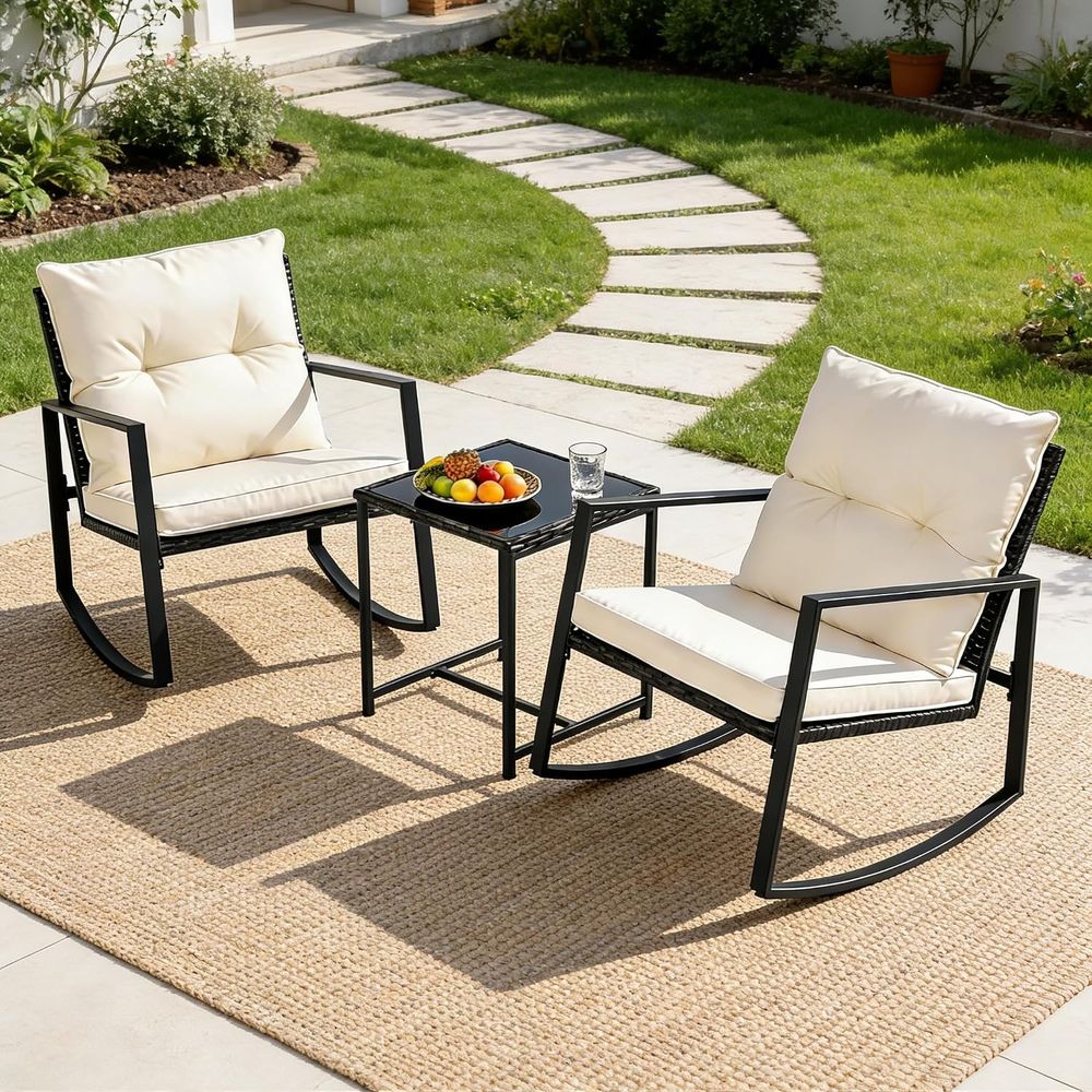3-teiliges Outdoor-Schaukel-Bi – Bistro Table Set Bewertung und Preis