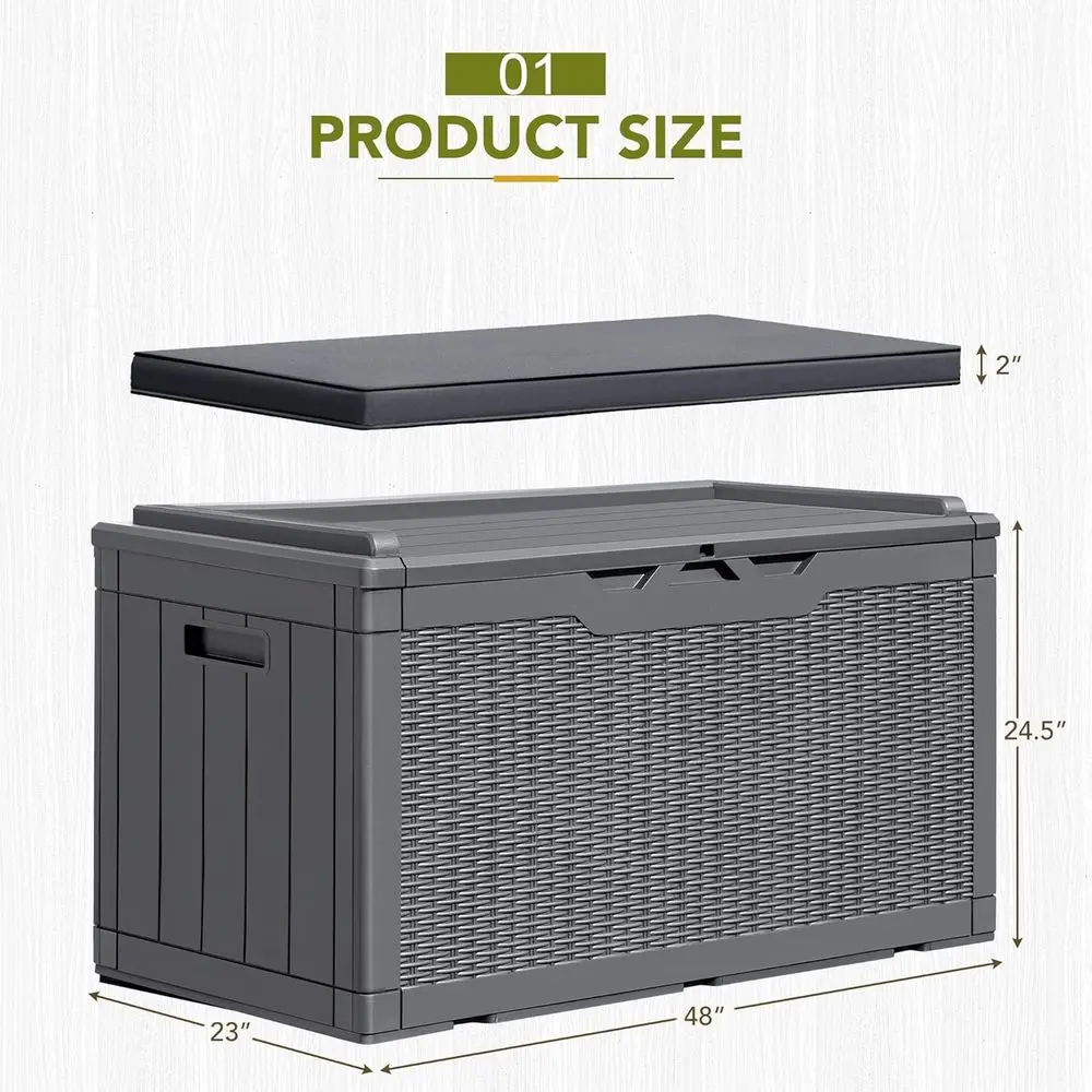 100-Gallonen abschließbare Auf – Outdoor Furniture With Storage For Cushions Bewertung und Preis
