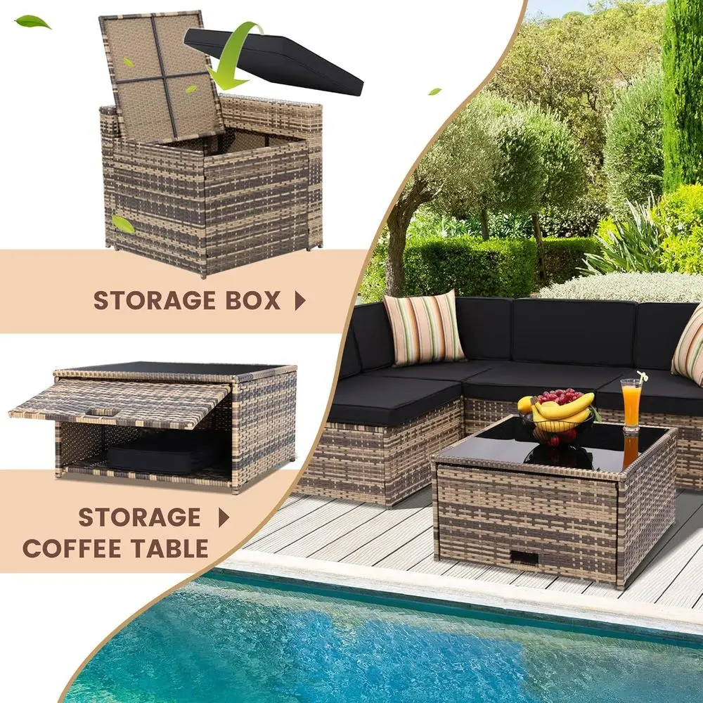 8-teiliges Gartenmöbel-Set aus – Outdoor Furniture With Storage For Cushions Bewertung und Preis