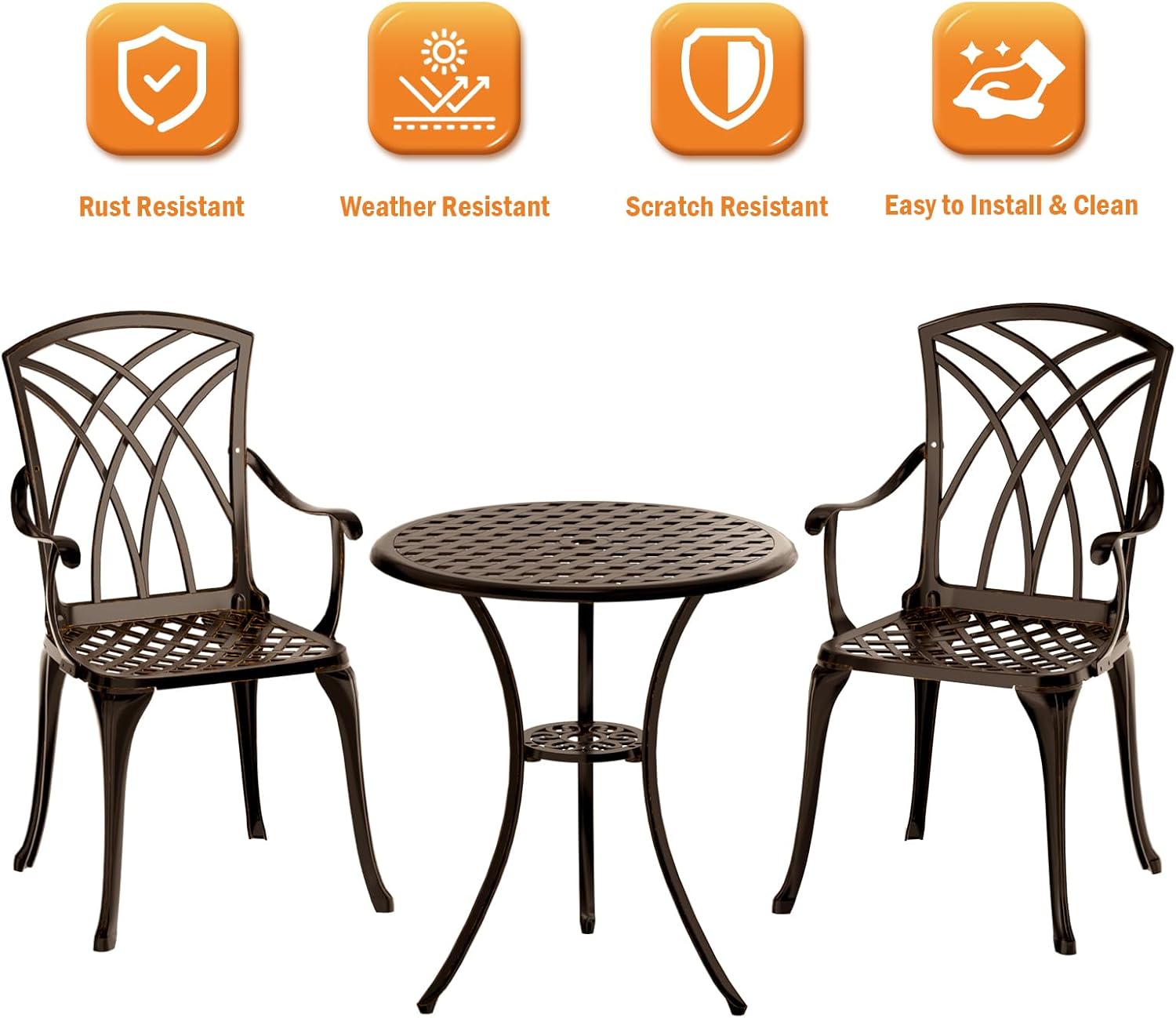 3-teiliges rostfreies Bistro-S – Bistro Table Set Bewertung und Preis