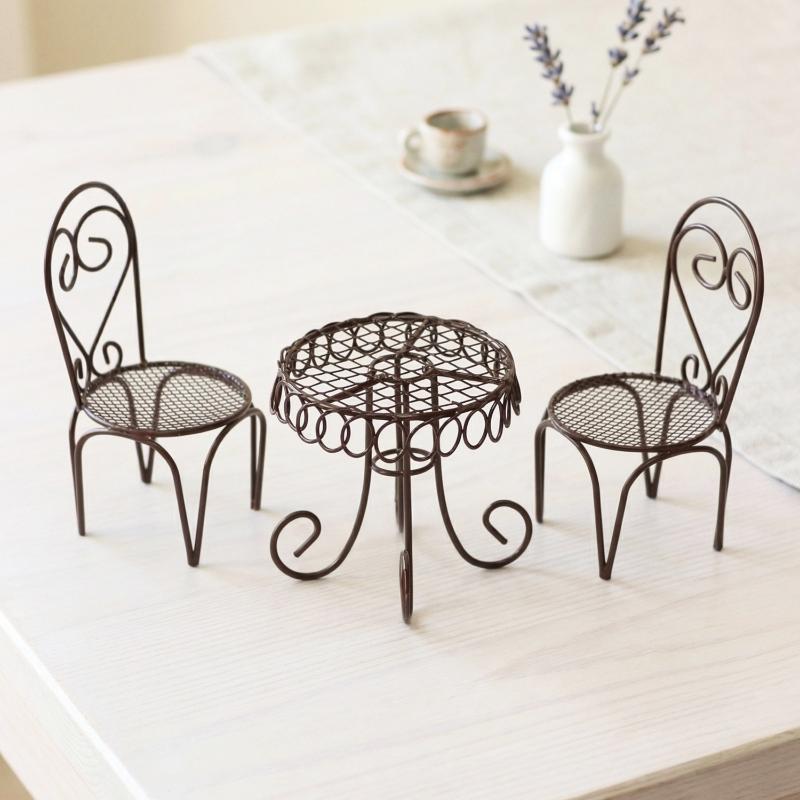 1/3-teiliges Puppenhaus-Garten – Bistro Table Set Bewertung und Preis