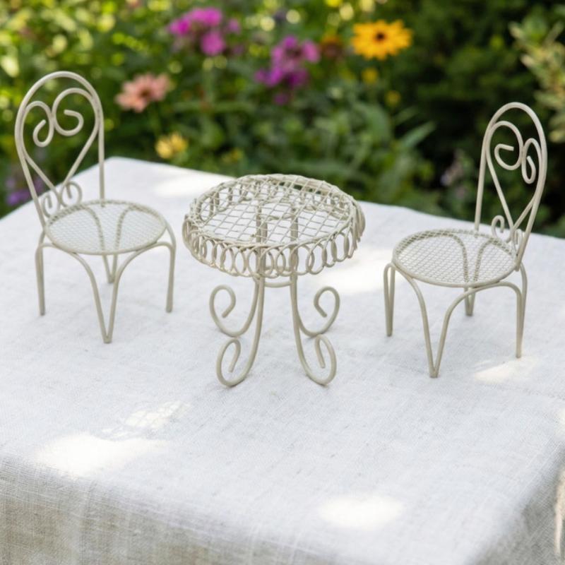 1/3-teiliges Puppenhaus-Garten – Bistro Table Set Bewertung und Preis