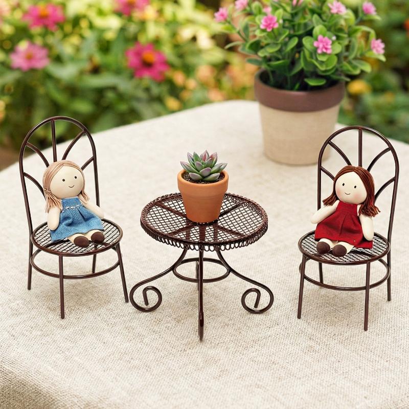 1/3-teiliges Puppenhaus-Garten – Bistro Table Set Bewertung und Preis