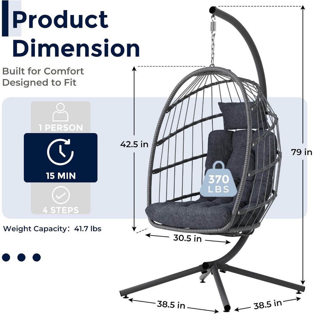 Outdoor-Eierstuhl mit Ständer, – Hanging Egg Chair Bewertung und Preis