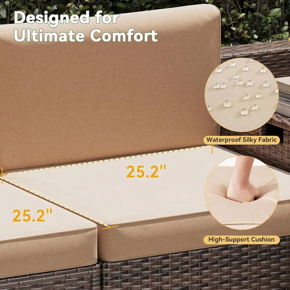 8-teiliges Gartenmöbel-Set aus – Outdoor Furniture With Storage For Cushions Bewertung und Preis