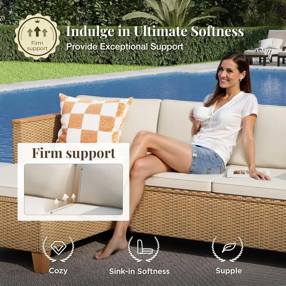3-teiliges Outdoor-Gartenmöbel – Outdoor Furniture L Shape Bewertung und Preis