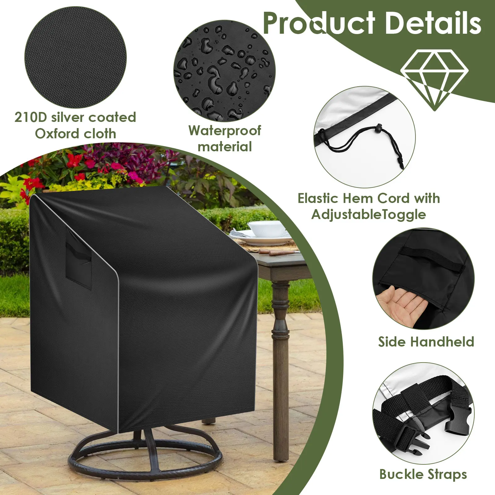 Outdoor-Verdickter Stuhl-Staub – Outdoor Furniture Europe Bewertung und Preis