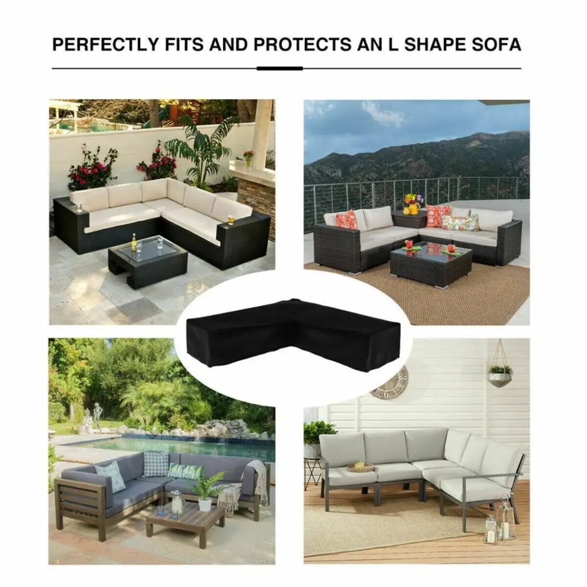 L-förmige Outdoor-Sofa-Abdecku – Outdoor Furniture L Shape Bewertung und Preis
